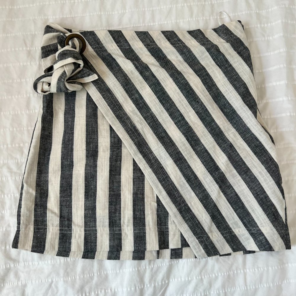 Striped Foldable Mini Skirt